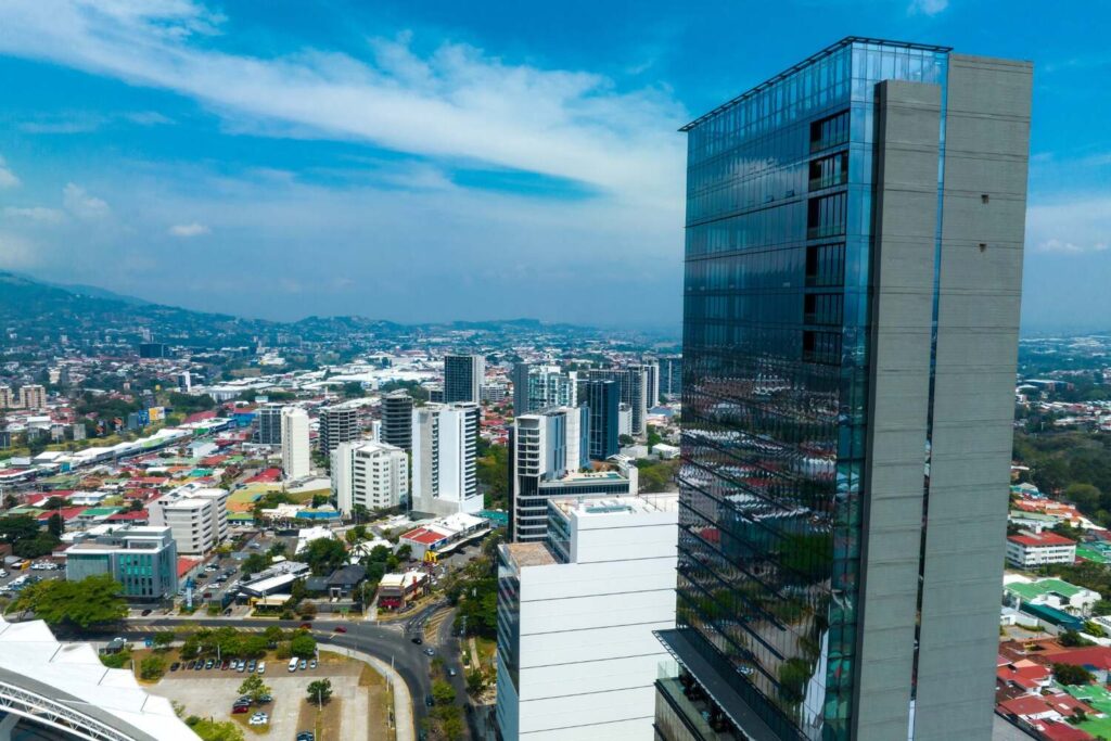 Aerial view of San José Costa Rica