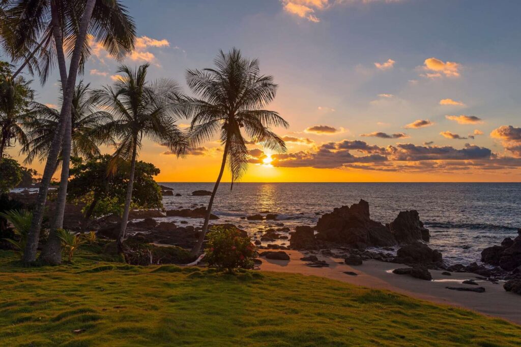 Sunset at the beach in Santa Teresa Costa Rica