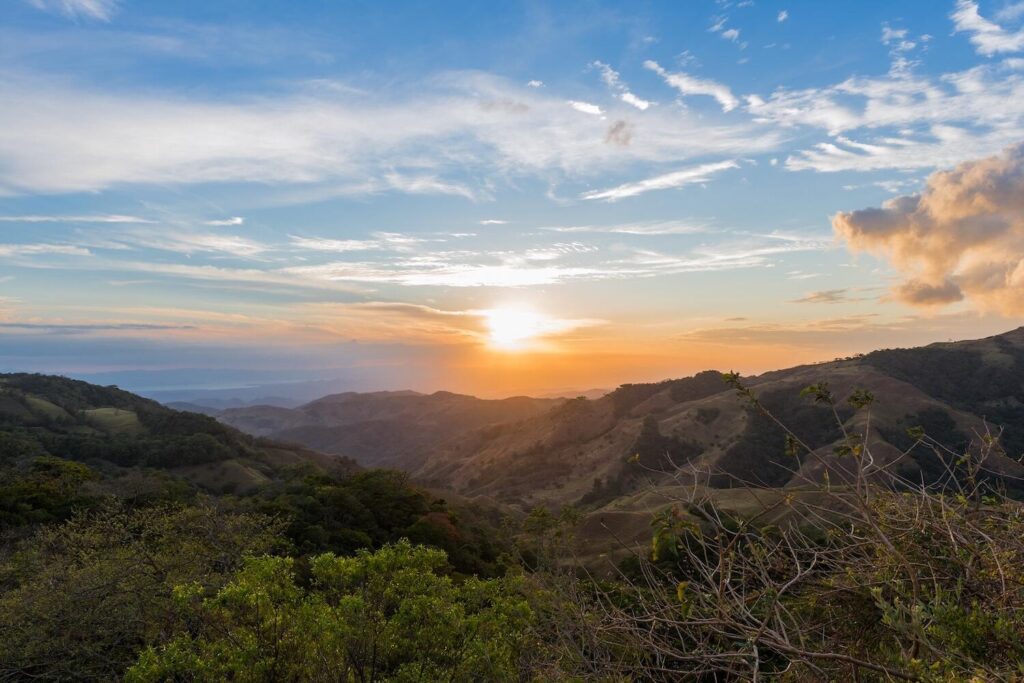 Beautiful sunset in Monteverde Costa Rica