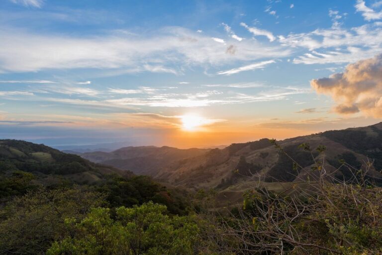 Beautiful sunset in Monteverde Costa Rica