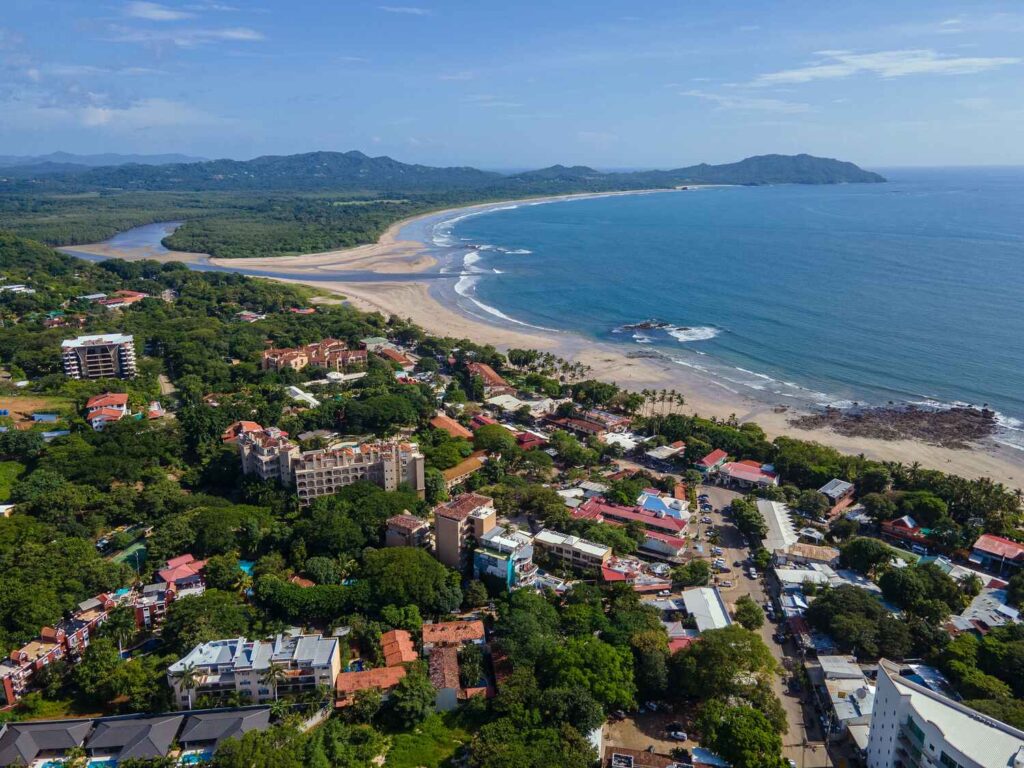 Aerial view of Tamarindo