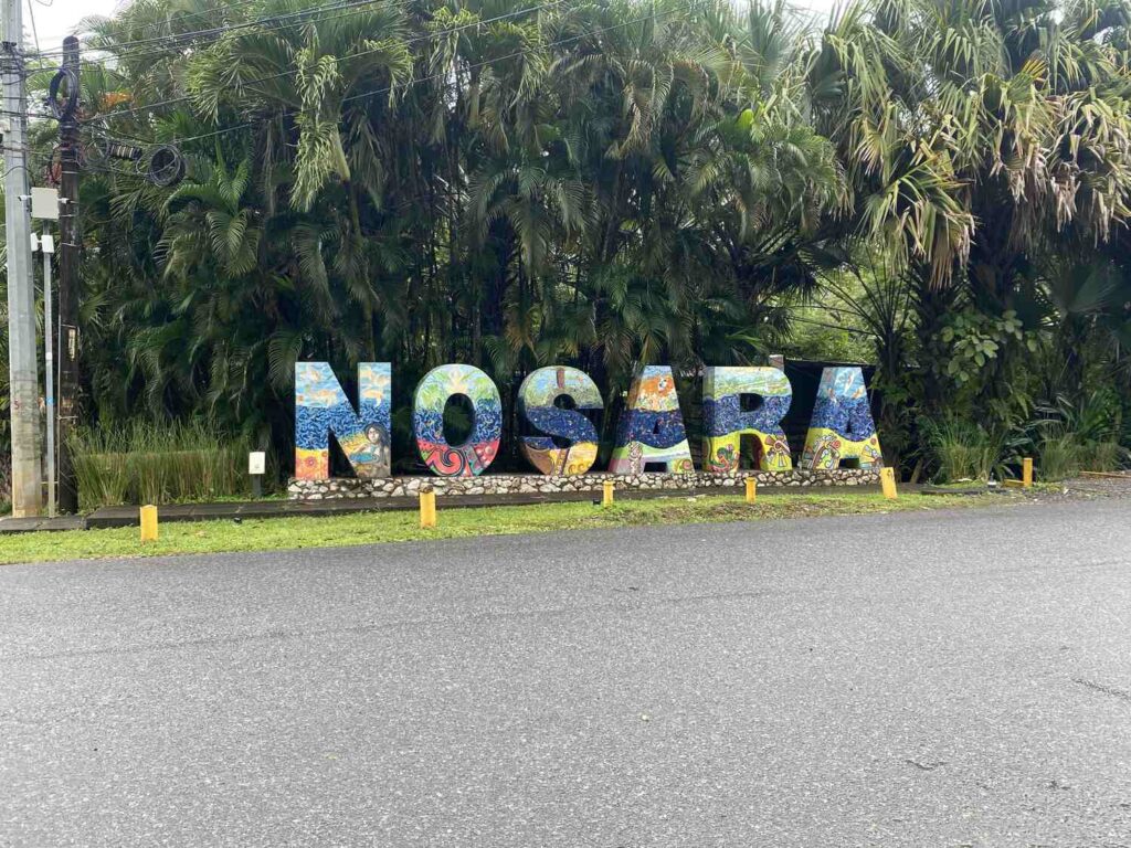 Colorful Nosara Sign Close-Up