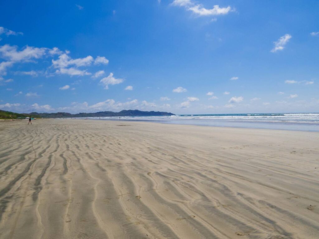 Playa Guiones Beach on a sunny day