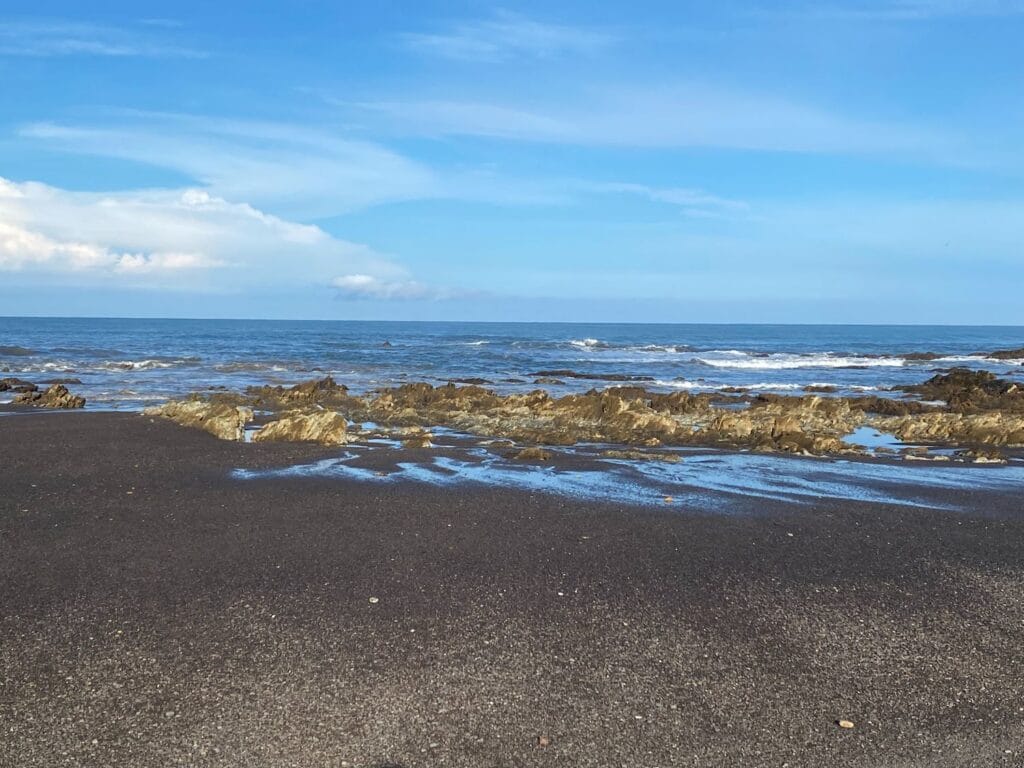 Rocks at Playa Nosara in Costa Rica