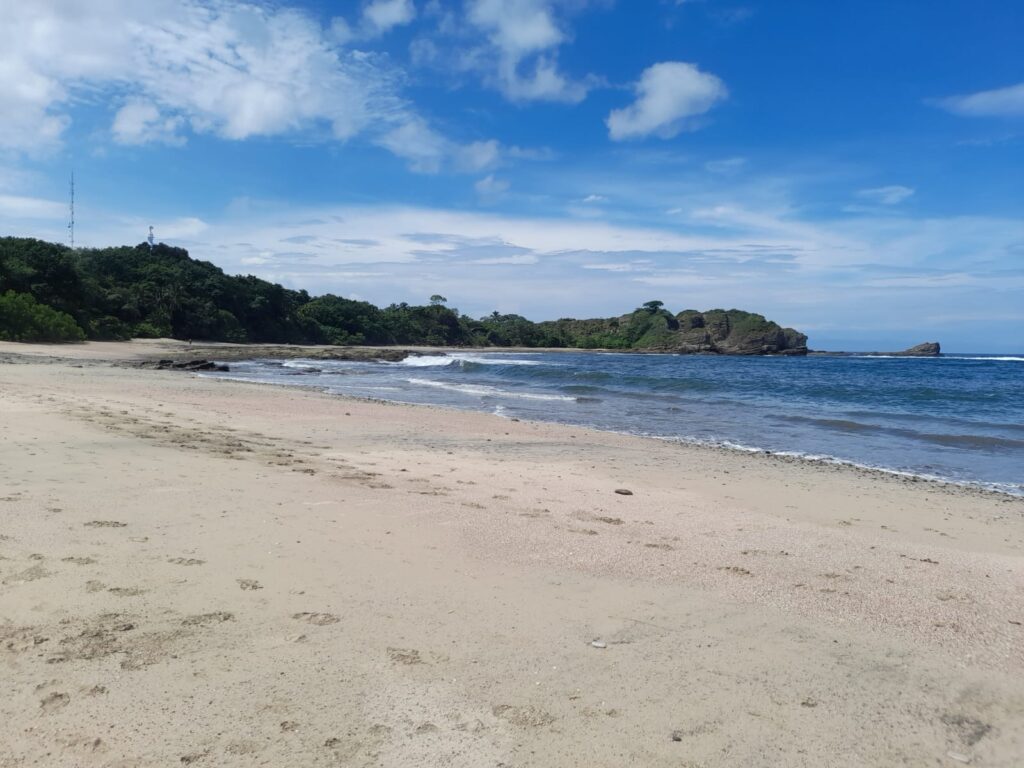 Beach of Playa Pelada on a sunny day