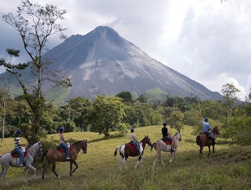 Horseback Riding around Arenal Volcano base