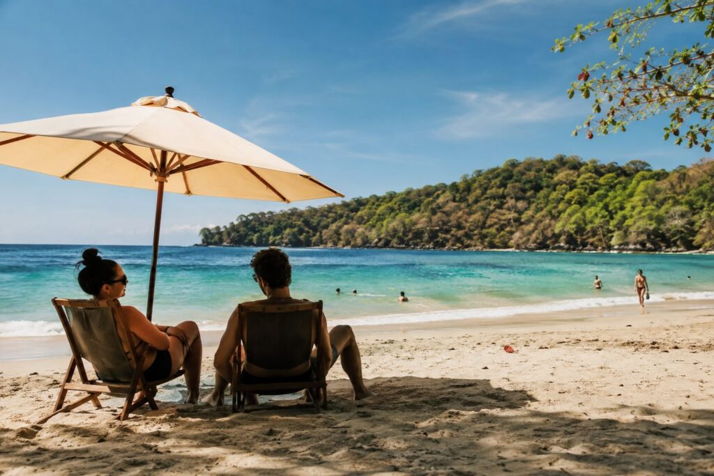 Relaxing on a Costa Rican Beach